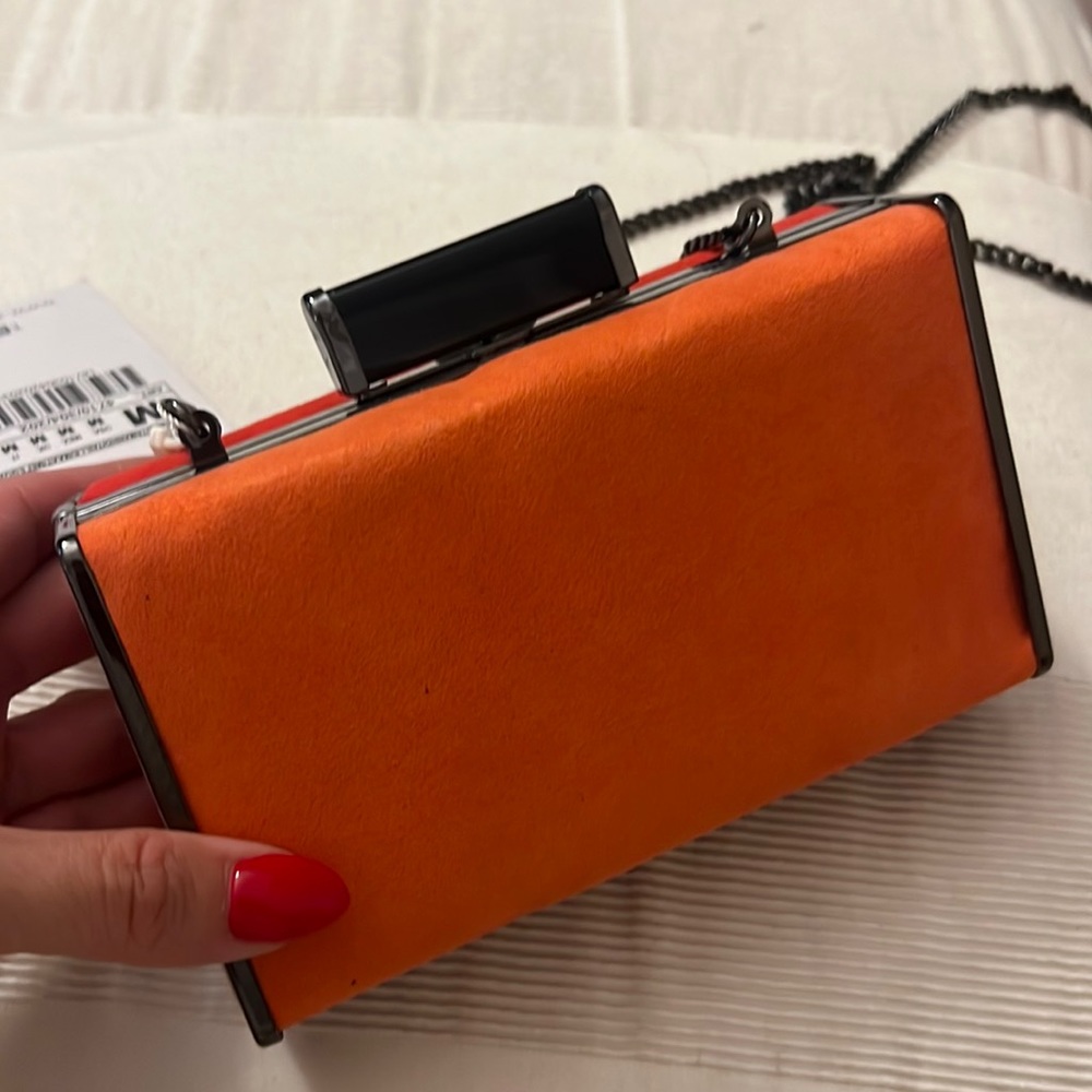 Zara colorblock clutch crossbody